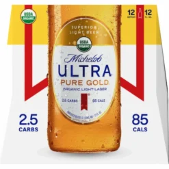 Michelob Ultra Beer, Organic, Light Lager, 12 Each