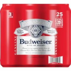 Budweiser Beer, Lager, 3 Each