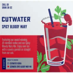 Cutwater Vodka, Spicy Bloody Mary, 4 Each