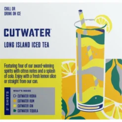Cutwater Iced Tea, Long Island, 4 Each