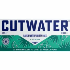 Cutwater Ranch Water, Watermelon/Lime/Prickly Pear, Variety Pack, 8 Each