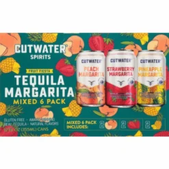 Cutwater Spirits Tequila Margarita, Fruit Fiesta, Peach/Strawberry/Pineapple, Mixed 6 Pack, 6 Each