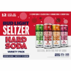 Bud Light Seltzer, Hard Soda, Variety Pack, 12 Each
