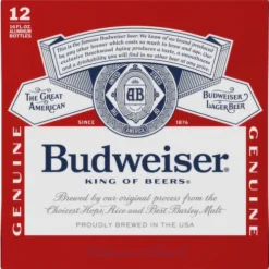 Budweiser Aluminum Bottle 12/16oz, 192 Ounce
